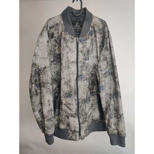 Prana Men Brookridge Bomber Jacket in Gravel color Sz XXL